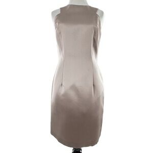Laundry by Shelli Segal dress 4 champagne 
taupe cocktail wedding guest 90s